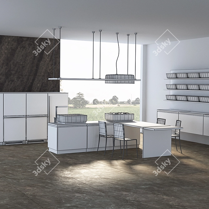 Qi Wall-Mounted Base Units: Perfect Coordination & Aesthetic Harmony 3D model image 3