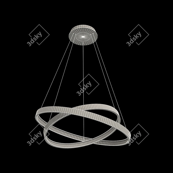 Modern LED Designer Chandelier 3D model image 2