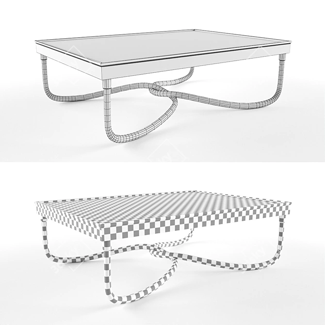 Modern Minimalist Coffee Table 3D model image 2