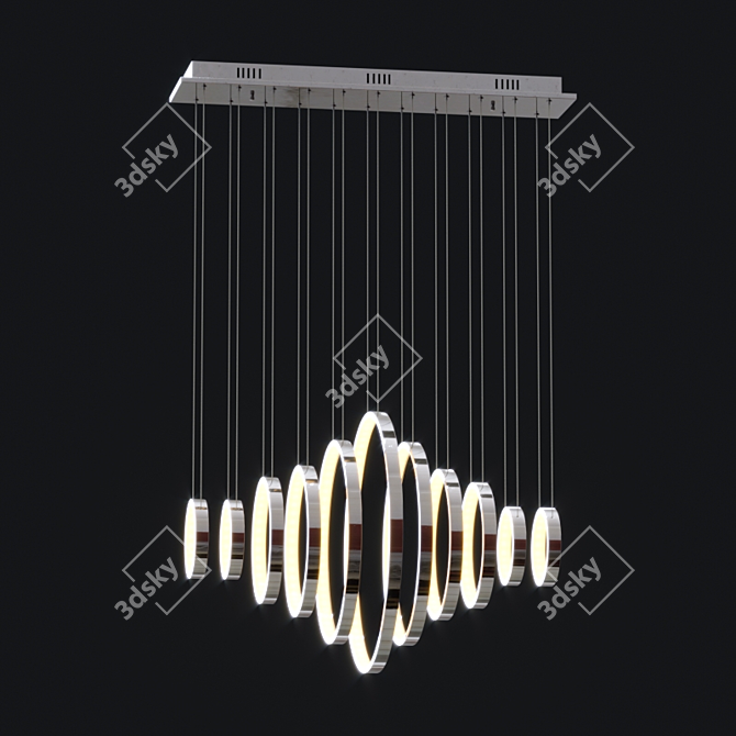 ET2 Hoops LED Pendant: Modern Illumination at Its Best 3D model image 1