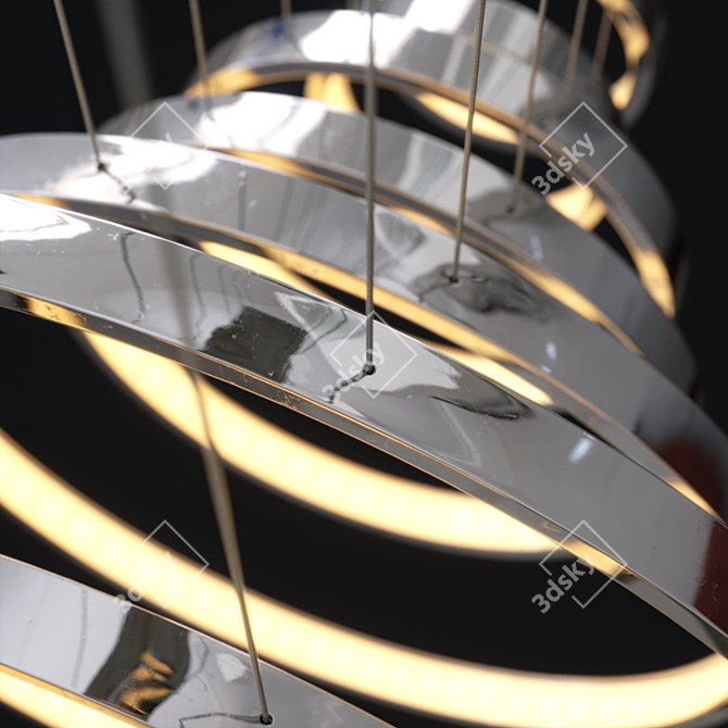 ET2 Hoops LED Pendant: Modern Illumination at Its Best 3D model image 2