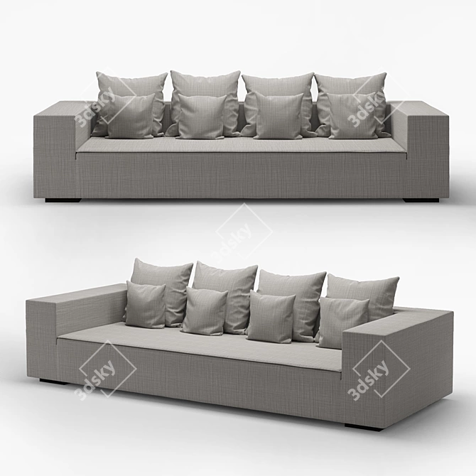 Urban Comfort Sofa 3D model image 1