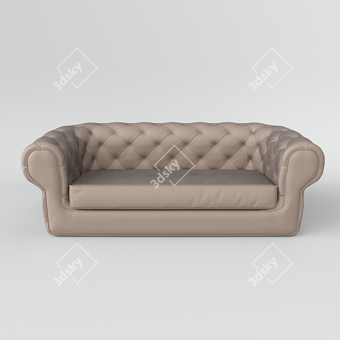 Elegant Chester Sofa 3D model image 2