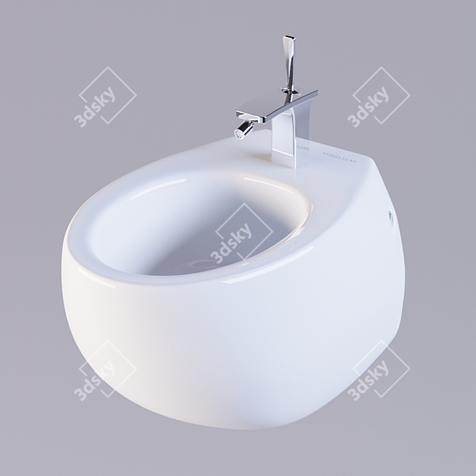 Sanita Luxe Ringo Bidet - Stylish and Elegant Bathroom Accessory 3D model image 1