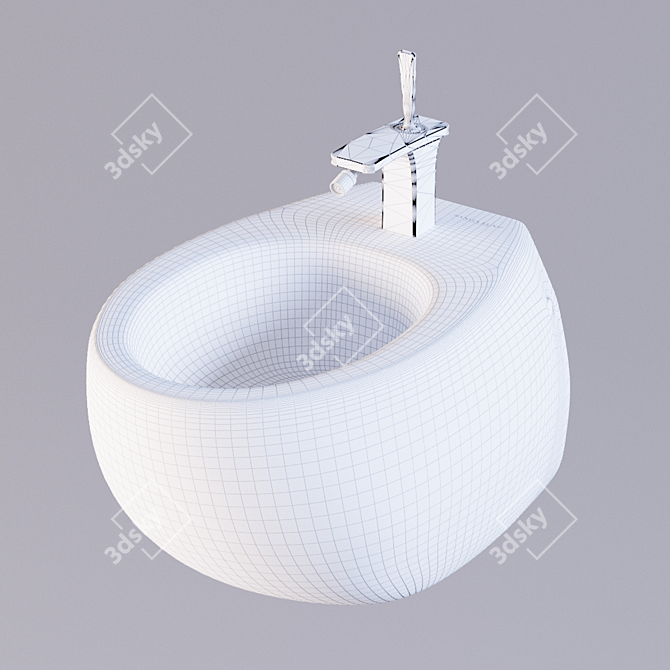 Sanita Luxe Ringo Bidet - Stylish and Elegant Bathroom Accessory 3D model image 2