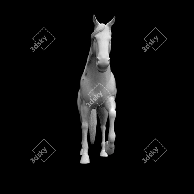 Majestic Stallion Statue 3D model image 3