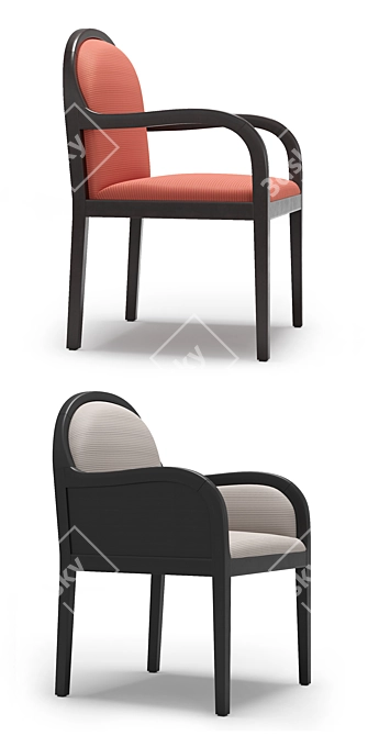 Elegant Virtual Butler Chair 3D model image 2
