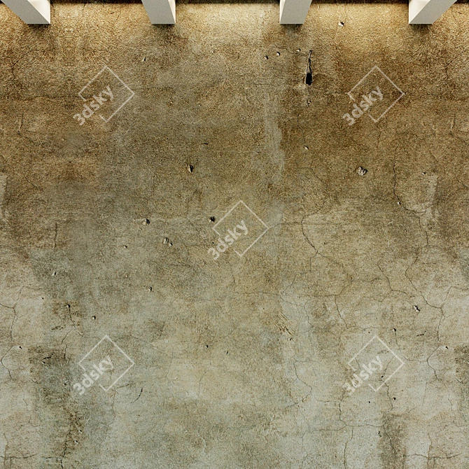 Antique Plaster Texture for Walls 3D model image 3