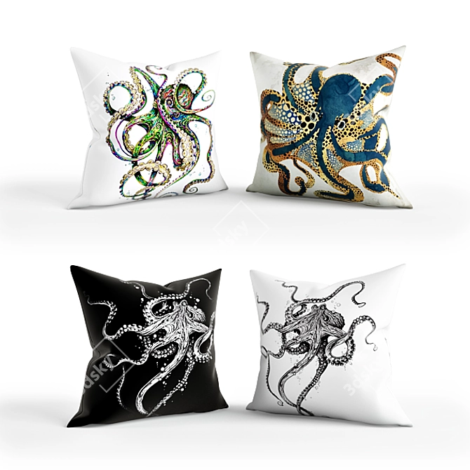 OctoPillow Set 3D model image 1