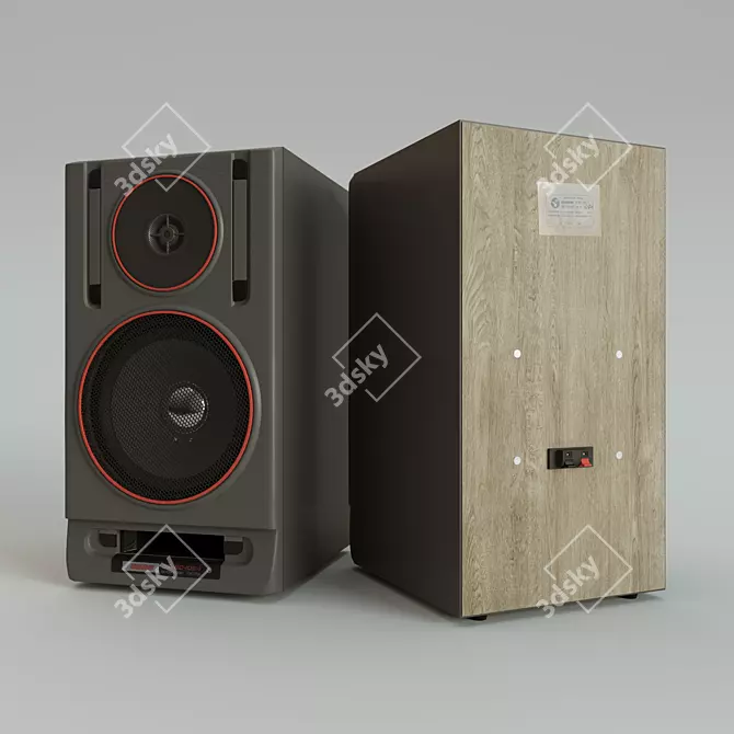 Vintage Vega Acoustic Speakers 3D model image 2