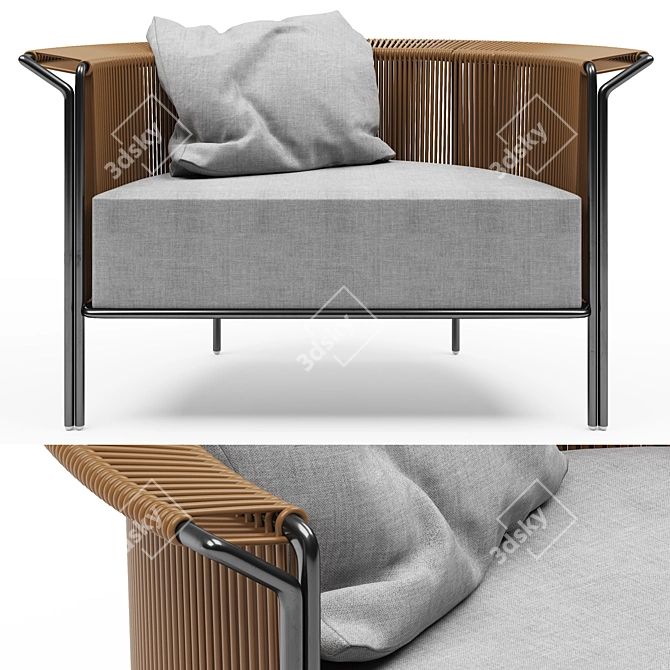 Elegant Ergonomic Chair 3D model image 1