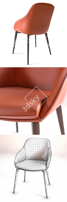 Modern Chic Galera Chair Set 3D model image 2