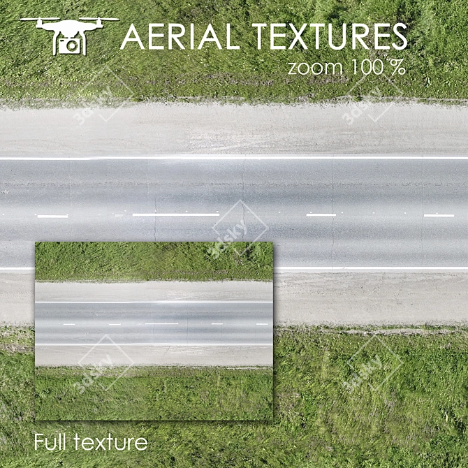 Aerial 4K Seamless Exterior Texture 3D model image 1