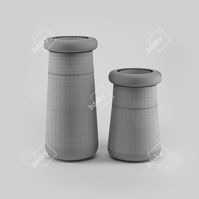 Modern Soma Pots: Stylish Planters 3D model image 2