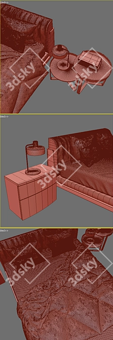 Ready-to-Use Assuan Bedroom Visualization 3D model image 3