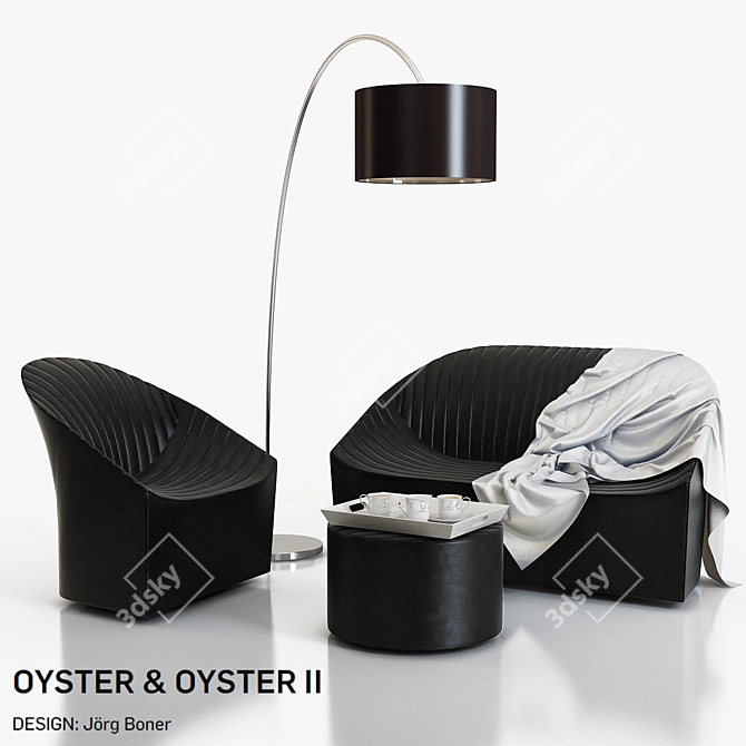 WITTMANN OYSTER: Sofa & Armchair Set 3D model image 1