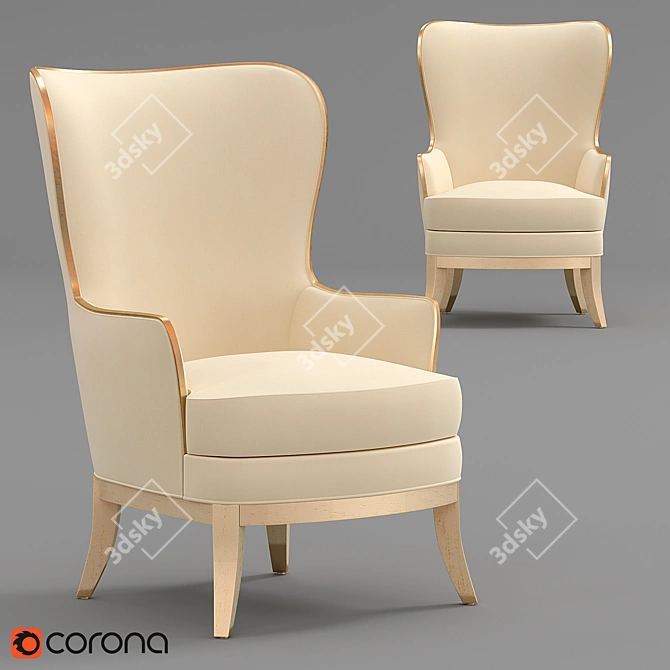 Elegant Veronica Chair 3D model image 1