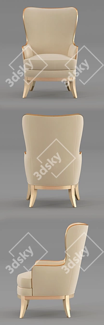 Elegant Veronica Chair 3D model image 2