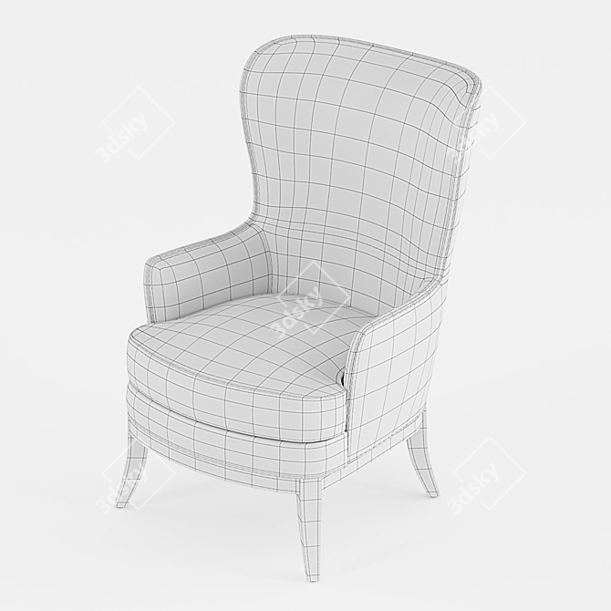 Elegant Veronica Chair 3D model image 3