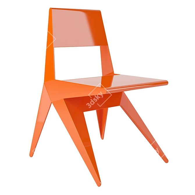 Lamberti Star: Sleek Aluminum Chair 3D model image 1