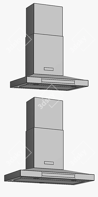 KitchenAid Stainless Steel Range Hoods 3D model image 3