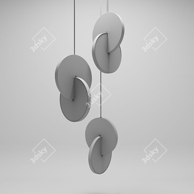 Eclipse Chandelier: Elegant Lighting Masterpiece 3D model image 2
