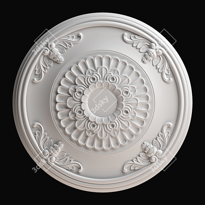 Gaudi R4006 Decorative Ceiling Rosette 3D model image 1