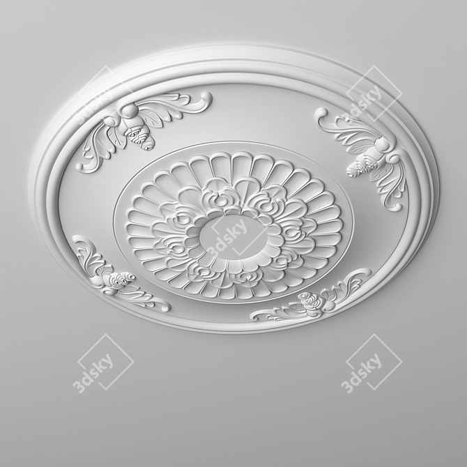 Gaudi R4006 Decorative Ceiling Rosette 3D model image 2