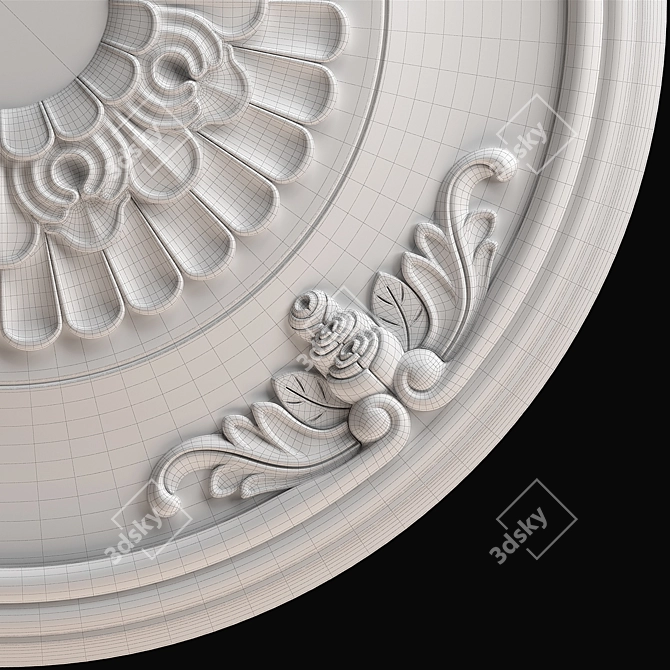Gaudi R4006 Decorative Ceiling Rosette 3D model image 3