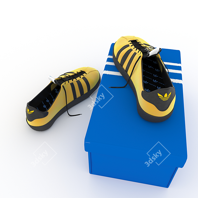 adidas Jamaica Shoes: Iconic Style for Every Step 3D model image 2