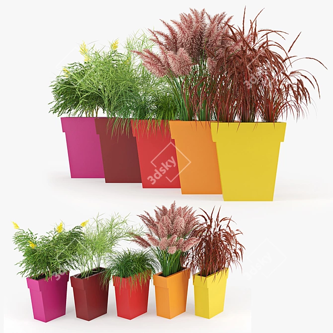 IL VASO Colorful Outdoor Planter 3D model image 1