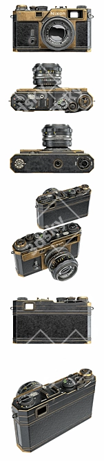 Title: Nikon S3 Vintage Film Camera 3D model image 2