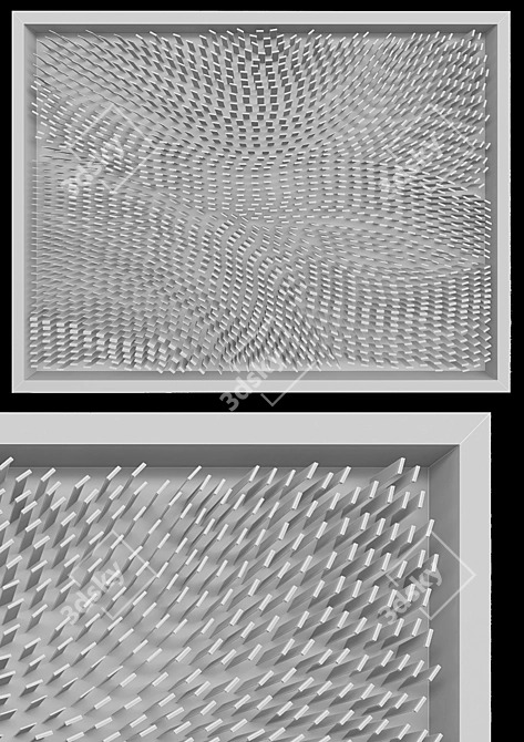 Elegant Kinetic Painting by Marc Cavell 3D model image 2
