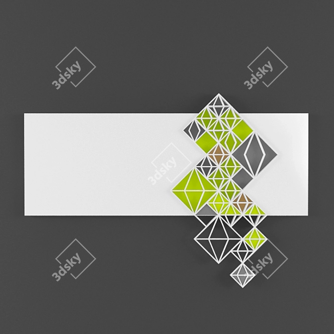 Elegant Wall Decor - 250x90cm 3D model image 1
