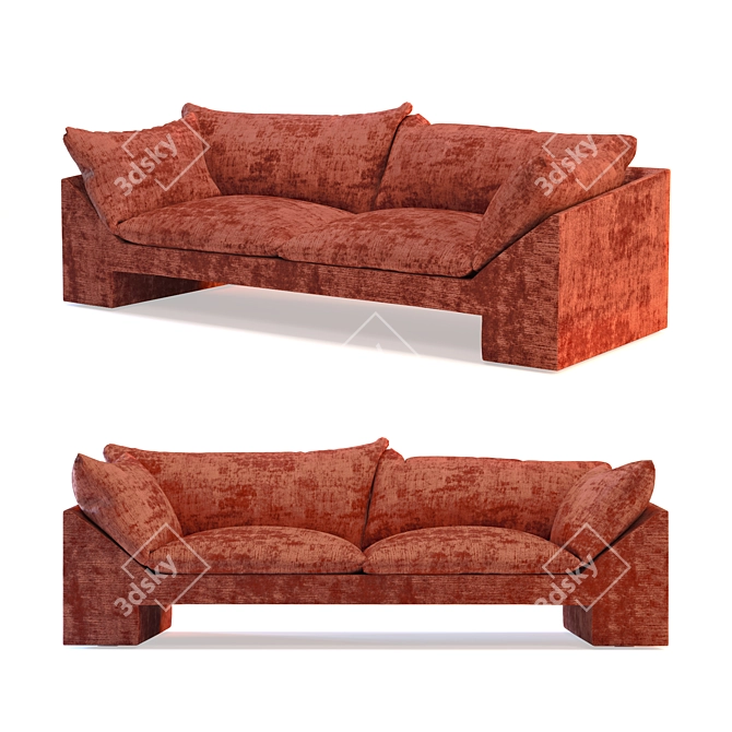  Modern Comfort. Sculptural Sunset Sofa. 3D model image 1