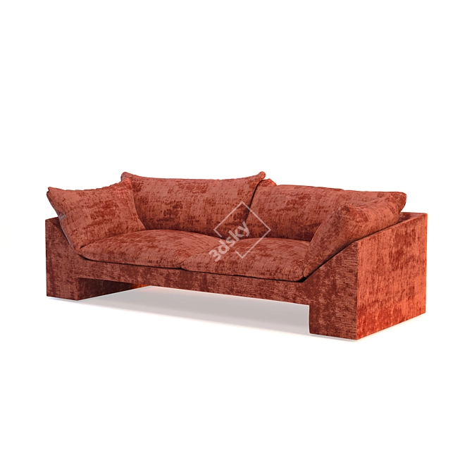  Modern Comfort. Sculptural Sunset Sofa. 3D model image 2