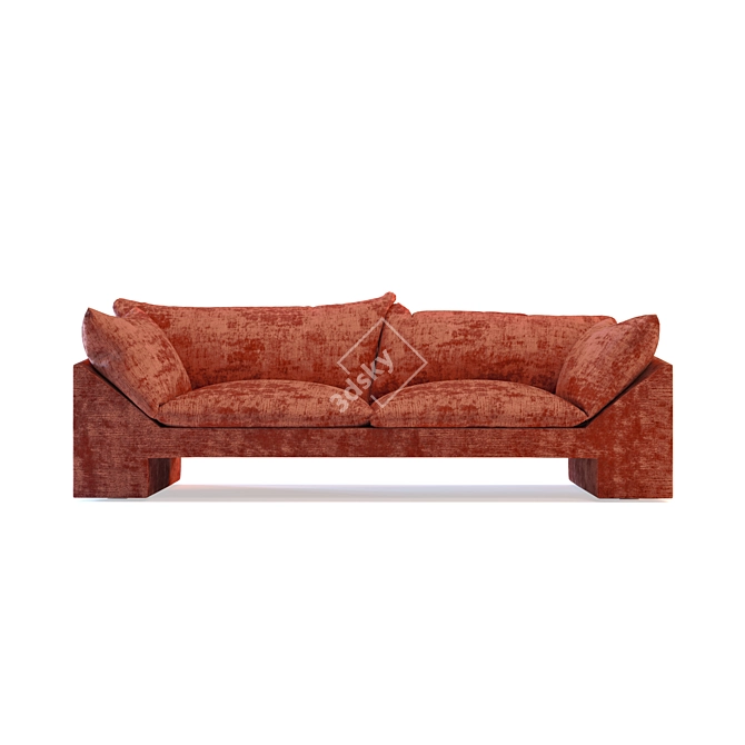  Modern Comfort. Sculptural Sunset Sofa. 3D model image 3