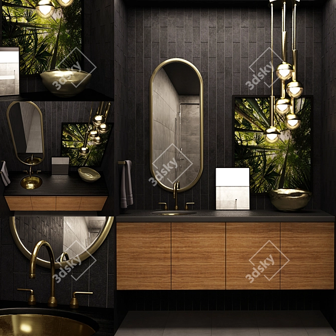 High-Resolution Bathroom Furniture 3D model image 1