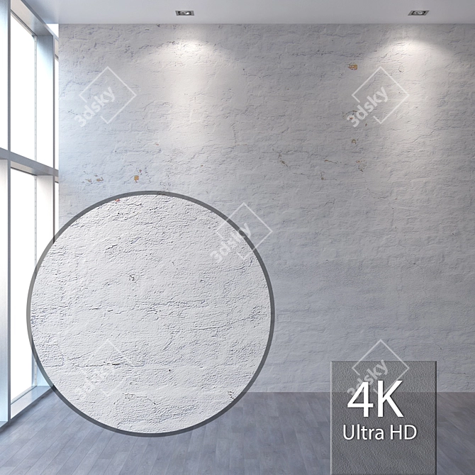Seamless 4K Plaster Texture 3D model image 1
