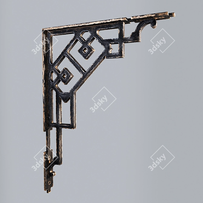 Hand-forged Bracket | 150x280x400mm 3D model image 1