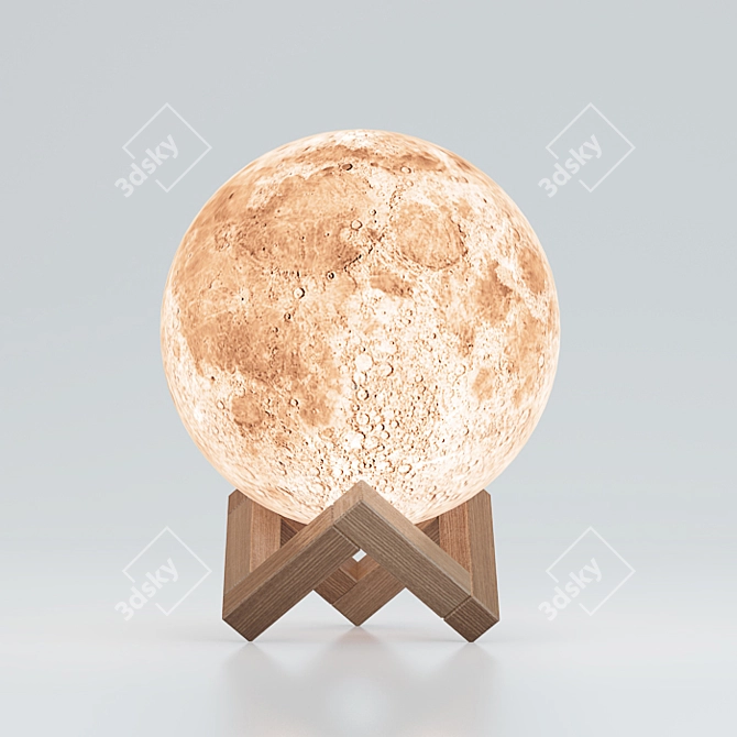 Luminous Lunar Nightlight 3D model image 1