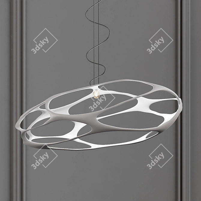 Futuristic LED Pendant Light 3D model image 1