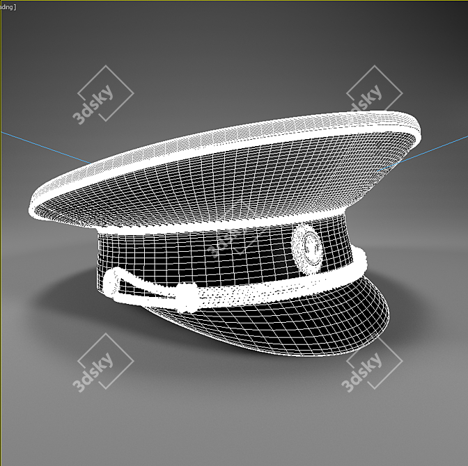 Maritime Commander Cap 3D model image 3