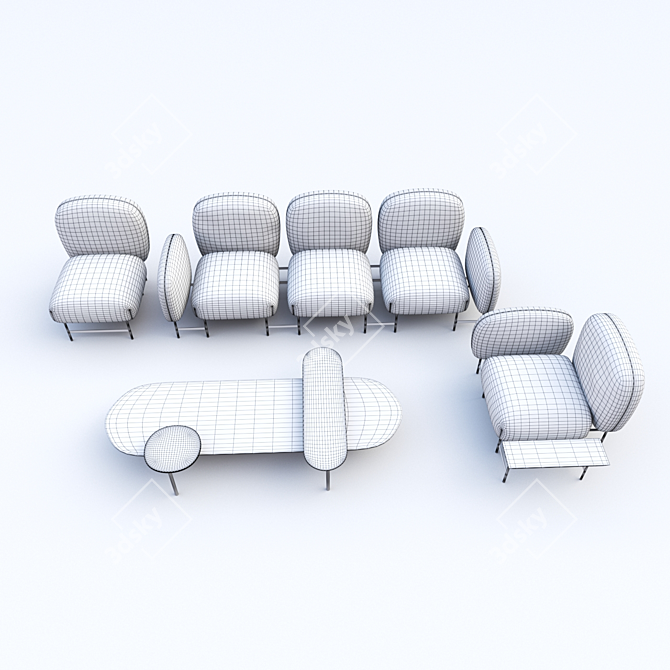 Isole Modular Furniture - Contemporary Design 3D model image 3