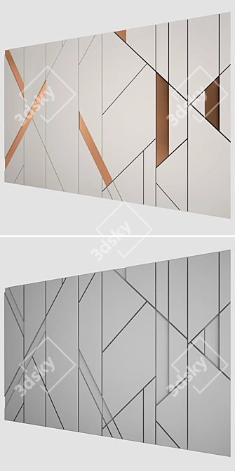 Archived Wall Panel 6 - 3ds Max, FBX & Texture 3D model image 3