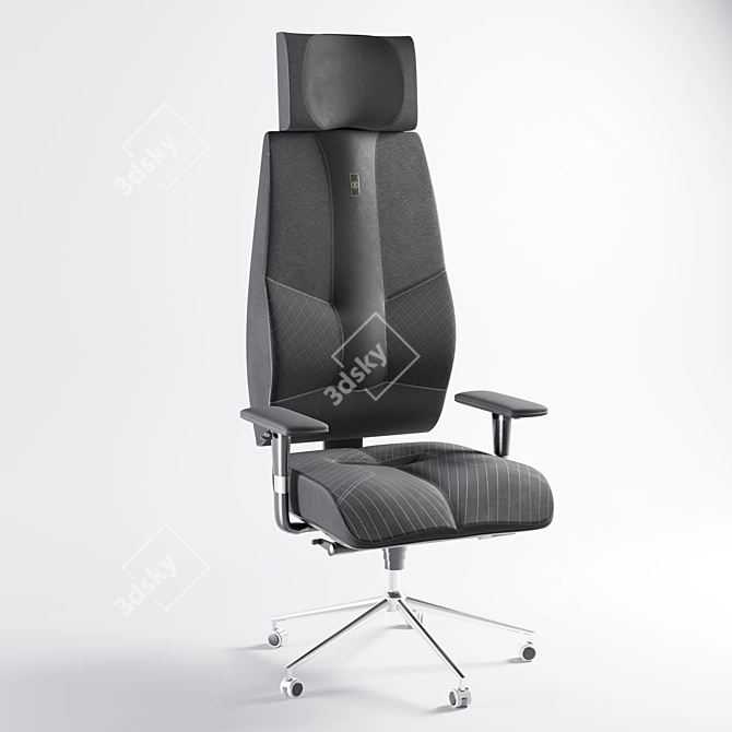 Stylish Leather Computer Chair 3D model image 1