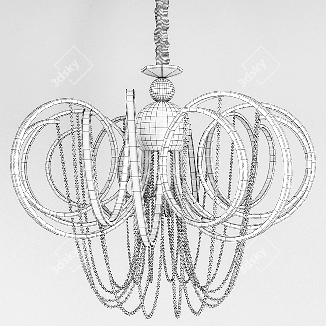 Elegant Italian Chandelier: Travaso SL959.203.08 3D model image 2