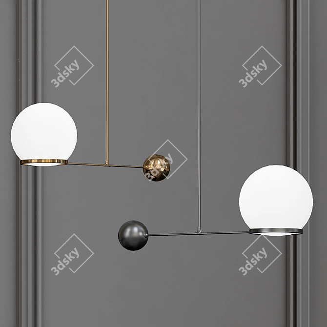 Modern LED Globe Pendant 3D model image 1