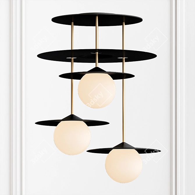 Mystic Glow Pendant Light 3D model image 1