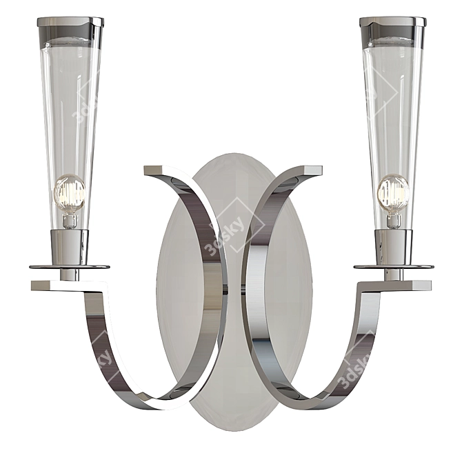 Cromo Wall Sconce: Sleek Illumination at its Finest 3D model image 1